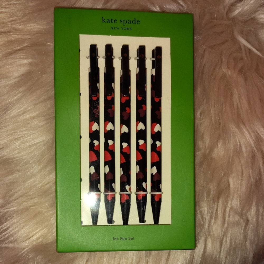 Kate Spade Heart Print Ink Pen Set